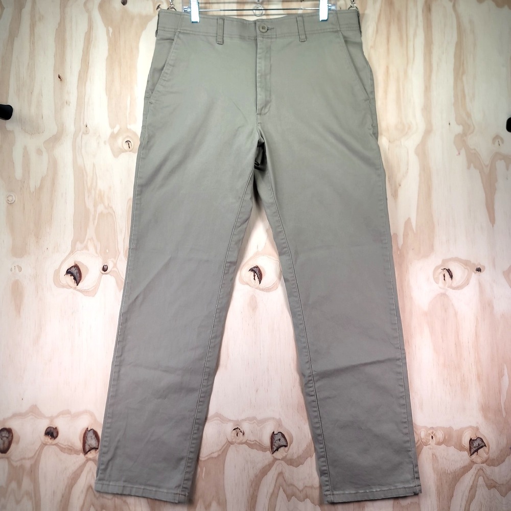 Lee Extreme Comfort Pants Mens 36x32 Tan Performance Series Straight Fit Stretch